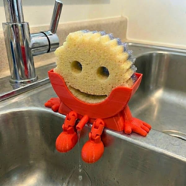 Hållare för Scrub Daddy | Svampbehållare med avlopp
