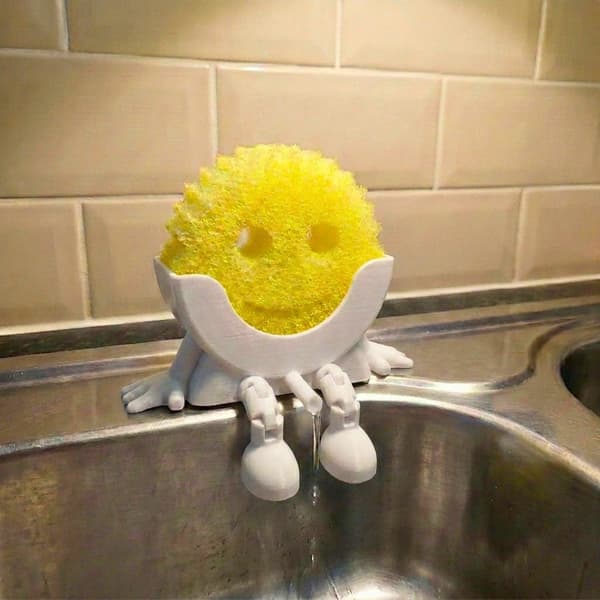 Hållare för Scrub Daddy | Svampbehållare med avlopp