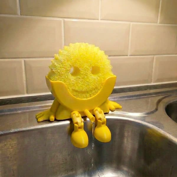 Hållare för Scrub Daddy | Svampbehållare med avlopp