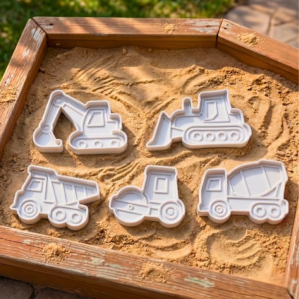 Sandformar för byggfordon | Sandlåda och strandleksak