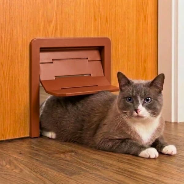 ModaCat Ledad inomhuskattlucka | Husdjurslucka 18x18 cm
