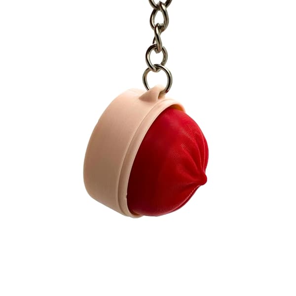 2-pak sød Dumpling Clicker Fidget-legetøj rød blå | Farverig stresslindring