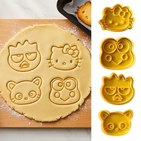 4-pakning kake-/playdough-utstikkere | Hello Kitty-formet