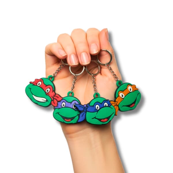 TMNT Ninja Turtles Nøkkelring 4-pakning
