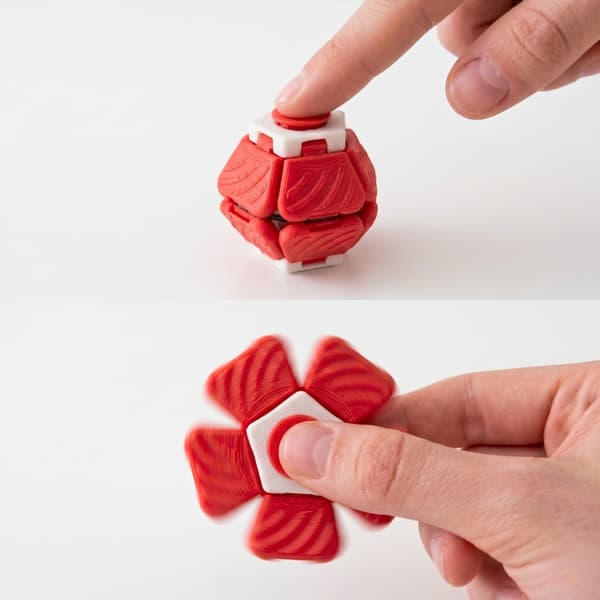 PentaSpin 2-i-1 Fidget Spinner & Taktil Clicker Stresslindring