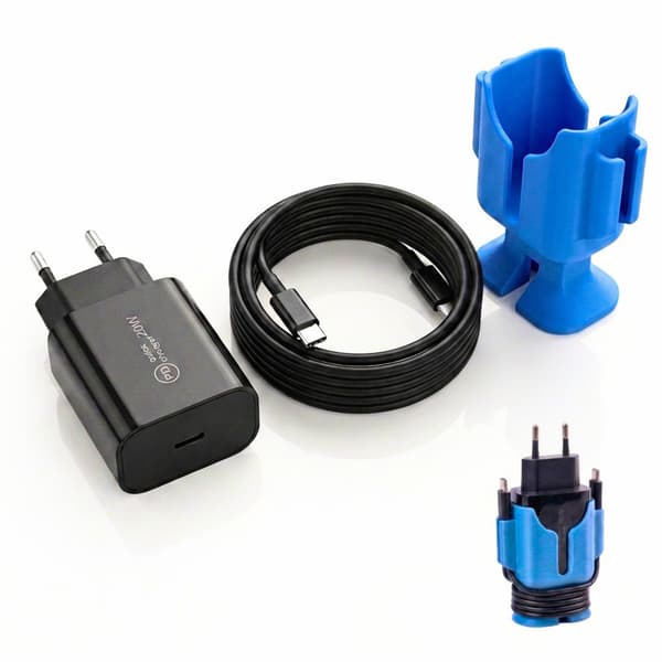Hurtiglader 20W for Apple og Samsung 2m USB-C med ChargeWrap