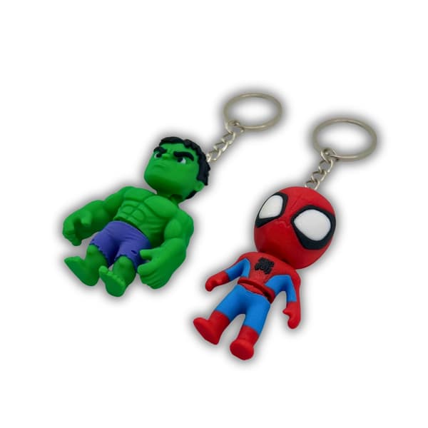 Superhelte Spiderman Hulk-inspireret nøglering