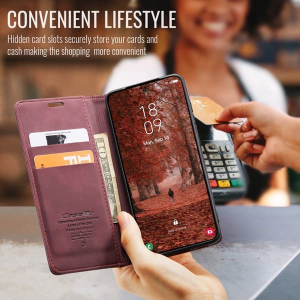 CaseMe Slim Plånboksfodral Samsung Galaxy S26 Plus Röd