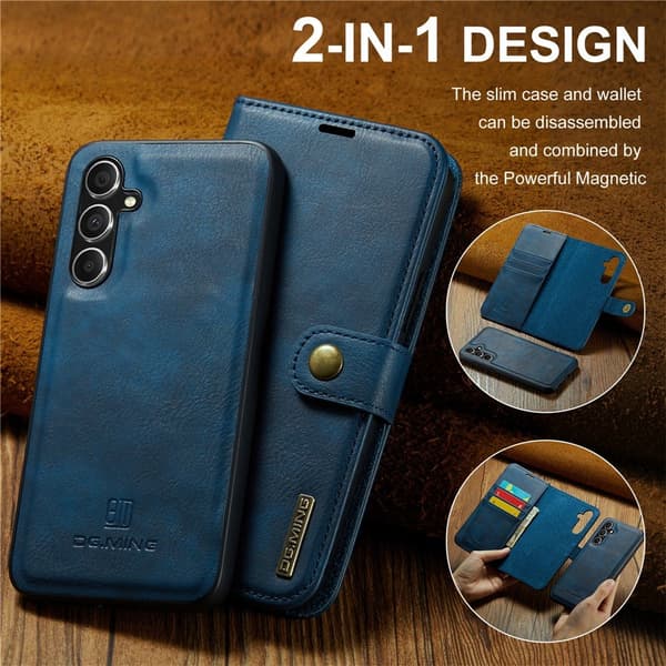 DG.MING 2-i-1 Magnetiskt Plånboksfodral Samsung Galaxy S26 Blå