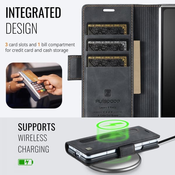 AUTSPACE Plånboksfodral Samsung Galaxy Z Fold 8 Ultra Svart