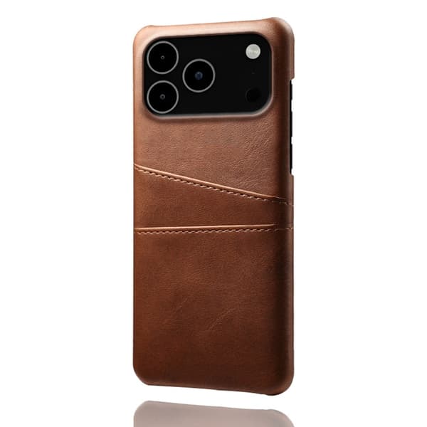 Läderskal Med Kortfack iPhone 17 Pro Max Brun