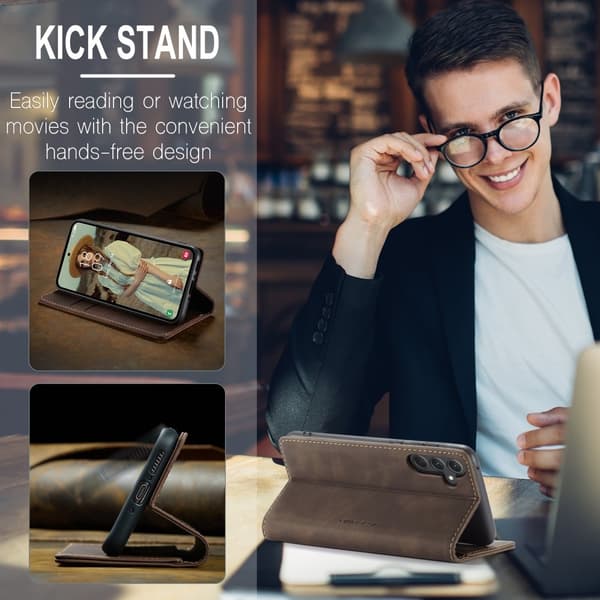 CaseMe Slim Plånboksfodral Samsung Galaxy A36 Brun