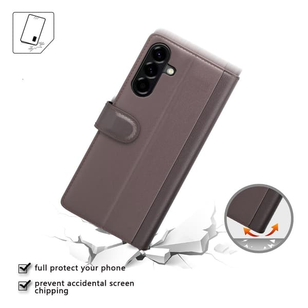 Äkta Läderfodral Samsung Galaxy A57 Brun