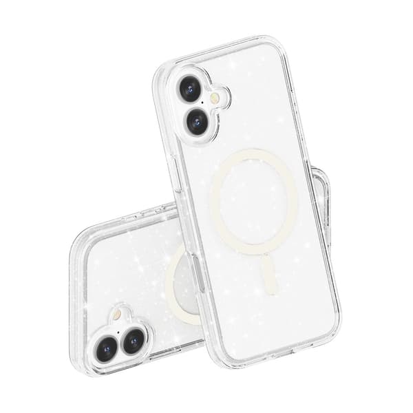 Glitter MagSafe Skal iPhone 17 Transparent