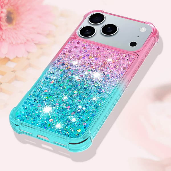 Mobilskal Glitter till iPhone 18 Pro Ljusblå