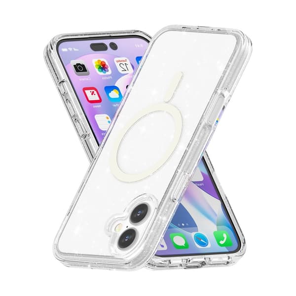 Glitter MagSafe Skal iPhone 17 Transparent