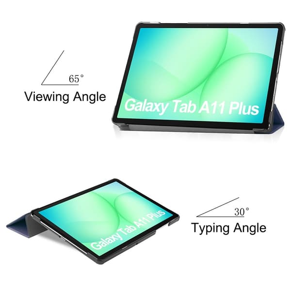 Samsung Galaxy Tab A11 Plus Fodral Tri-fold Blå