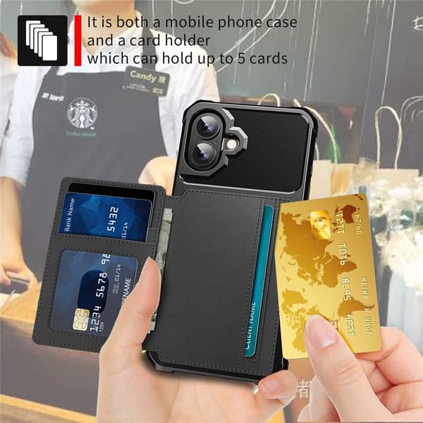 Multi-Slot Case iPhone 17 Svart