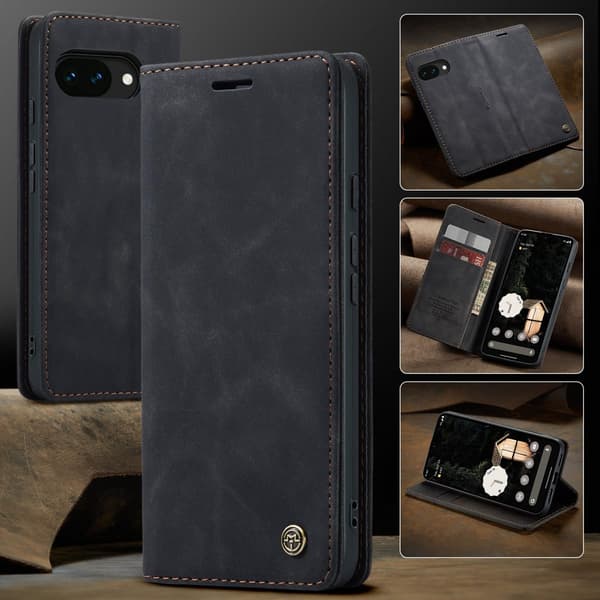 CaseMe Slim Plånboksfodral Google Pixel 10a Svart