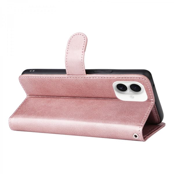 Läder Magnetfodral iPhone 17 Rosa