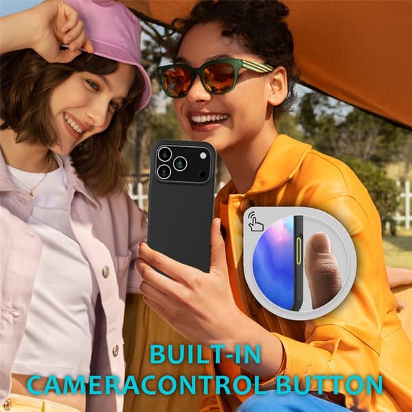 Silikonskal till iPhone 18 Pro Max stöttåligt Svart