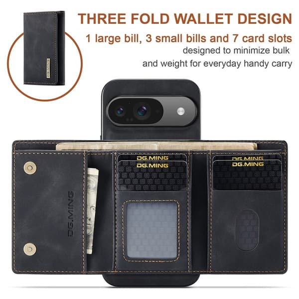 DG.MING Magnetic Card Slot Case Google Pixel 10 Pro Black