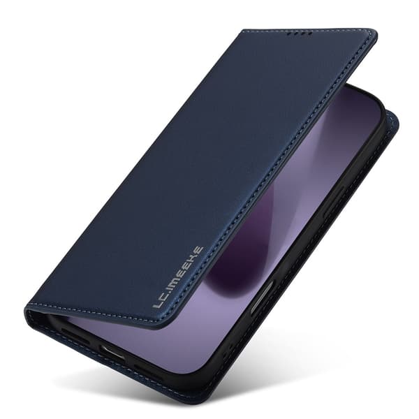 LC.IMEEKE Plånboksfodral till iPhone 18 Pro Max med kortfack och ställ Blå