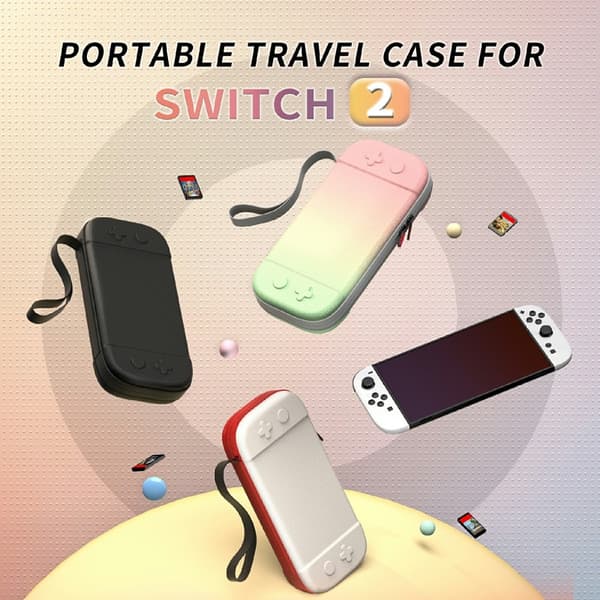 Kompakt Förvaringsväska Nintendo Switch 2 Beige/Röd