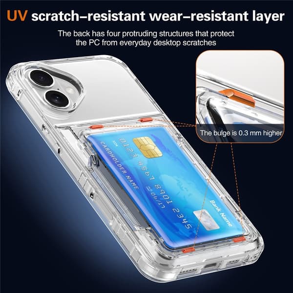Skal Kortfack Kickstand iPhone 17 Transparent