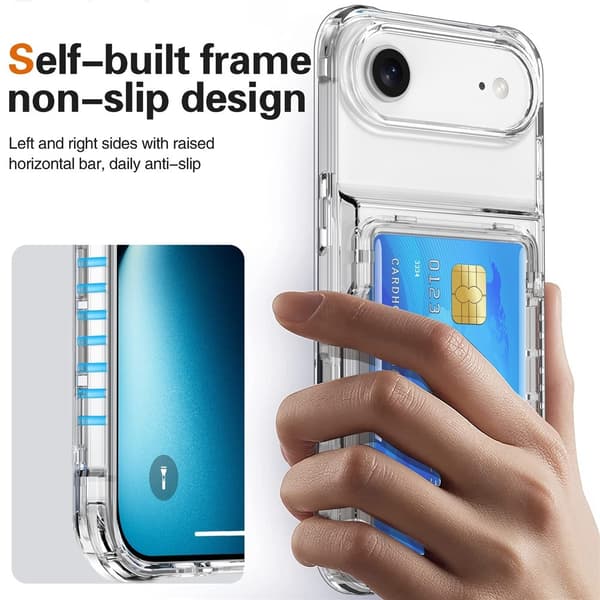Skal Kortfack Kickstand iPhone Air Transparent