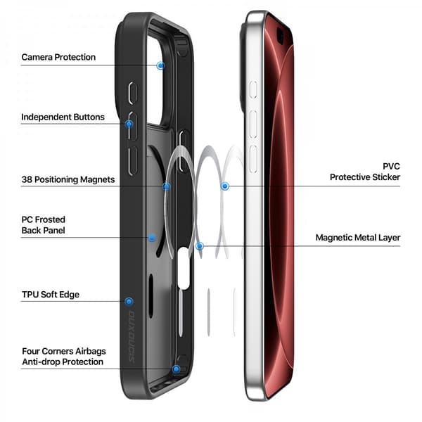 Dux Ducis Mobilskal till iPhone 18 Pro Max MagSafe matt Svart