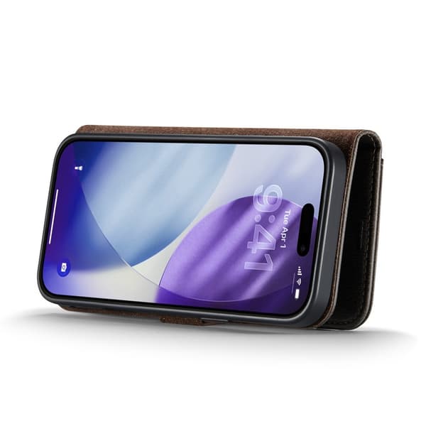 DG.MING 2-in-1 Magnet Wallet iPhone 17 Pro Max Brown