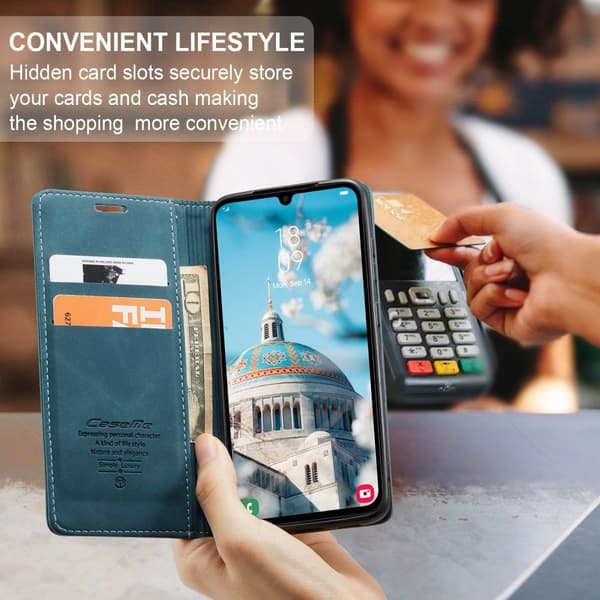 CaseMe Slim Plånboksfodral Samsung Galaxy A16 Blå