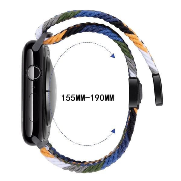 Elastiskt Vävd Nylonarmband Apple Watch Series 11 42mm Regnbåge