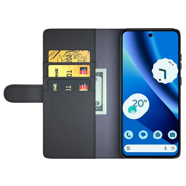 Äkta Läderfodral Google Pixel 10a Svart