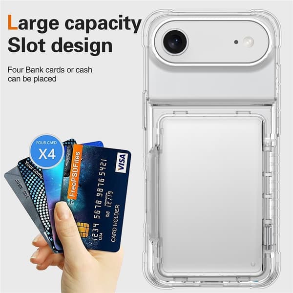 Skal Kortfack Kickstand iPhone Air Transparent