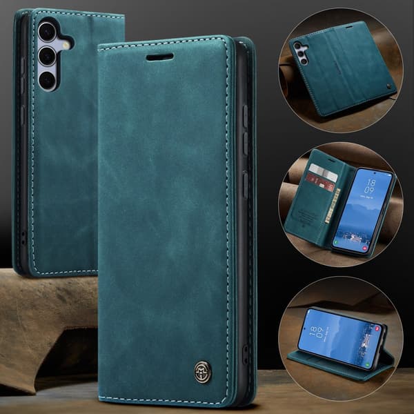 CaseMe Slim Plånboksfodral Samsung Galaxy S25 FE Blå