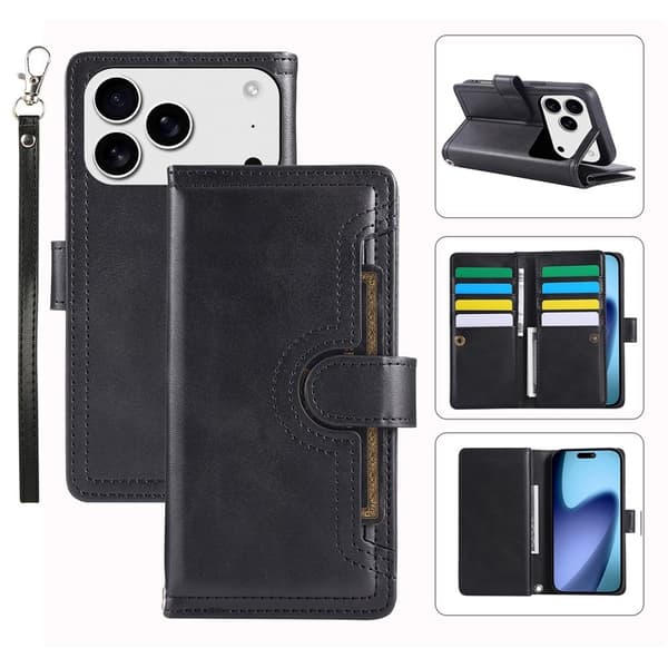 Plånboksfodral Multi-Slot iPhone 17 Pro Max Svart