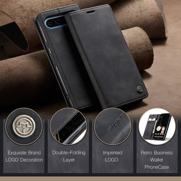 CaseMe Slim Plånboksfodral Google Pixel 10 Pro XL Svart