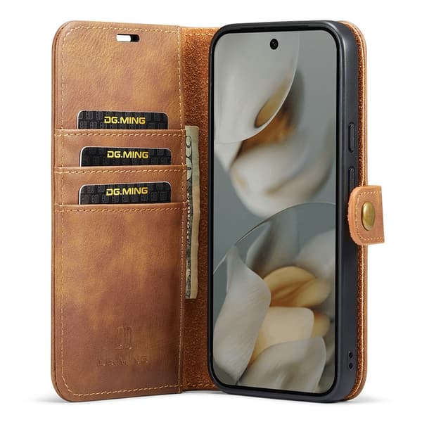 DG.MING 2-in-1 Magnet Wallet Google Pixel 10 Pro XL Cognac