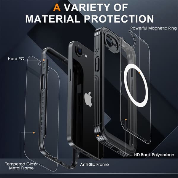 Ultra Full Protection MagSafe Case iPhone 16e Black