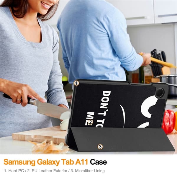 Samsung Galaxy Tab A11 Fodral Tri-fold Don't Touch Me