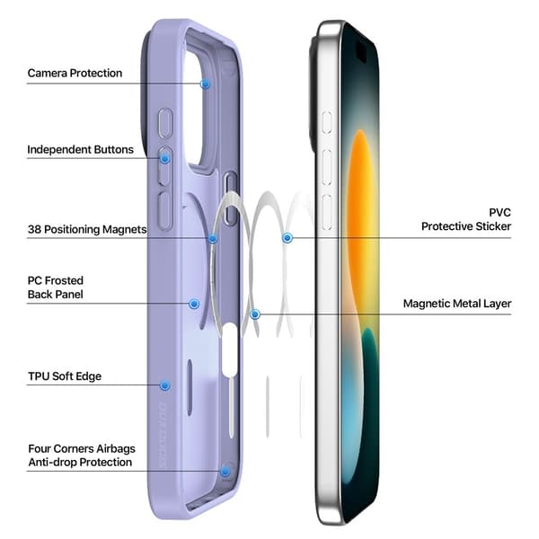 Dux Ducis Yind Series Case MagSafe iPhone 17 Pro Purple