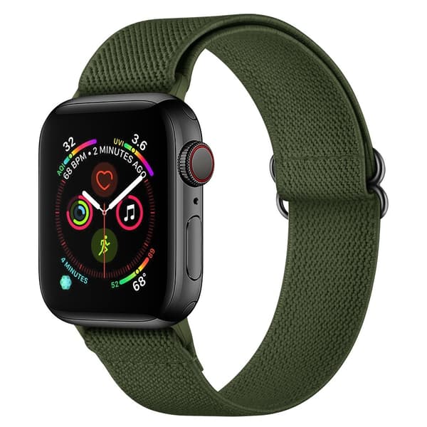 Elastiskt Nylonarmband Apple Watch Ultra 3 49mm Grön