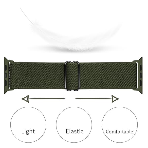 Elastiskt Nylonarmband Apple Watch Ultra 3 49mm Grön