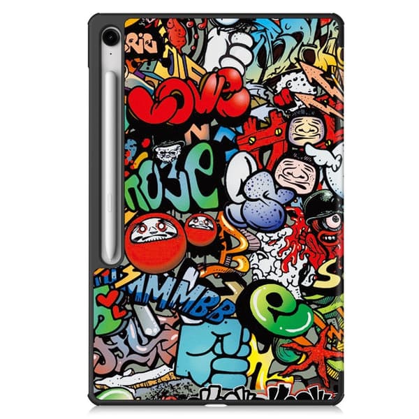 Samsung Galaxy Tab S10 FE Plus Fodral Tri-fold Graffiti