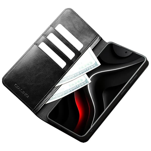 Qialino Leather Wallet Case Samsung Galaxy S26 Black