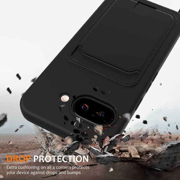 Skal Google Pixel 10a Halsband & Kortfack Svart