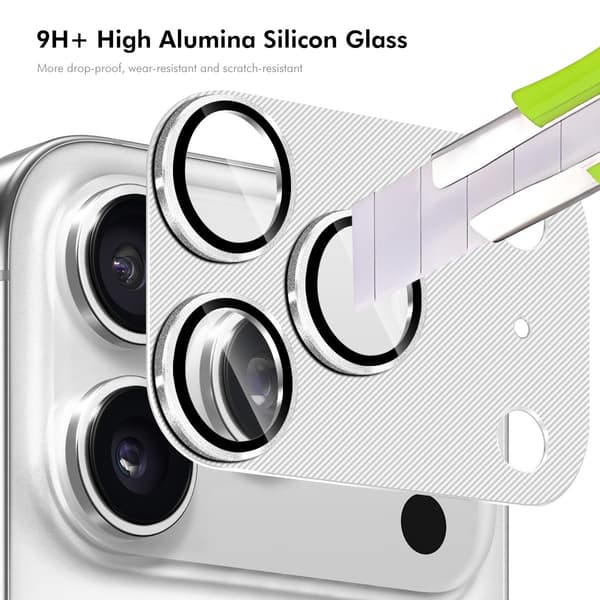 Hat Prince Kameraskydd Aluminium & Härdat Glas iPhone 17 Pro Grå
