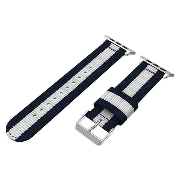 Nylonarmband Apple Watch Ultra 3 49mm Blå/Vit